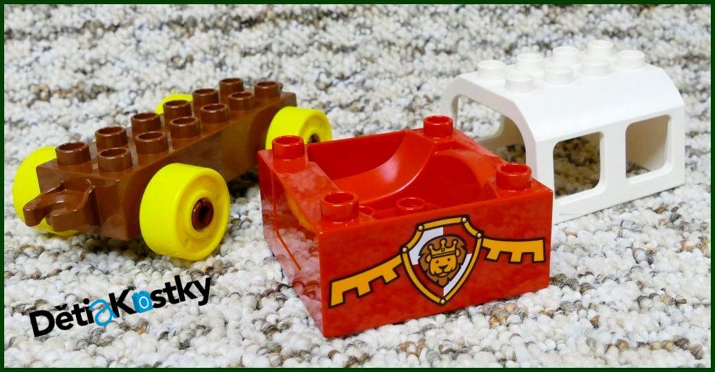 Lego® Duplo® Rytířský Vůz - Hnědý Podvozek/Žlutá Střecha
