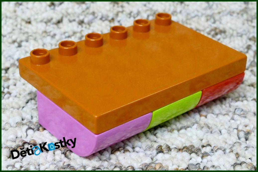Lego® Duplo® Kostka 2x3 Zaoblená Invert - Tmavě Hnědá