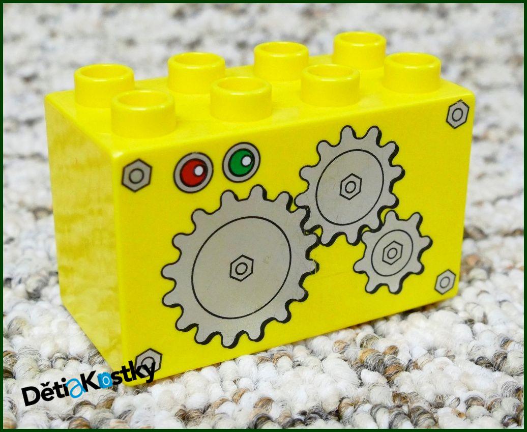 Lego® Duplo® Kostka 2x4x2 Žlutá - Ozubená Kola