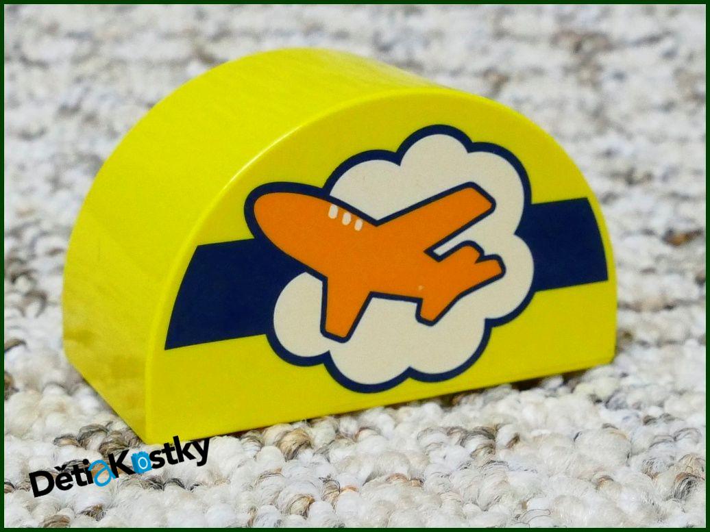 Lego® Duplo® Kostka Půlkulatá Žlutá - Letiště