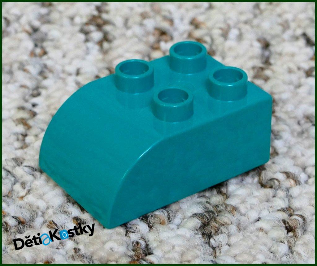 Lego® Duplo® Kostka 2x3 Zkosená Tmavě Tyrkysová