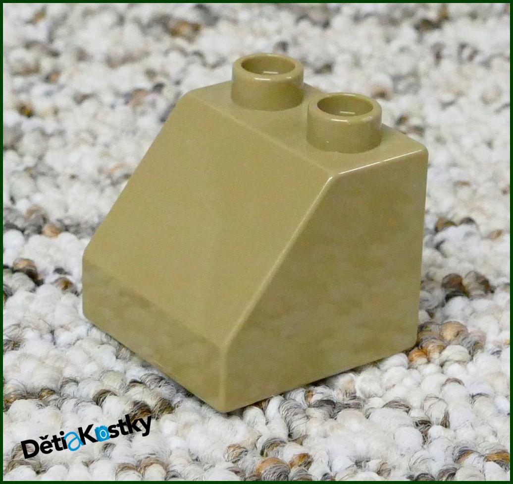 Lego® Duplo® Kostka 2x2 Zkosená Tmavě Béžová