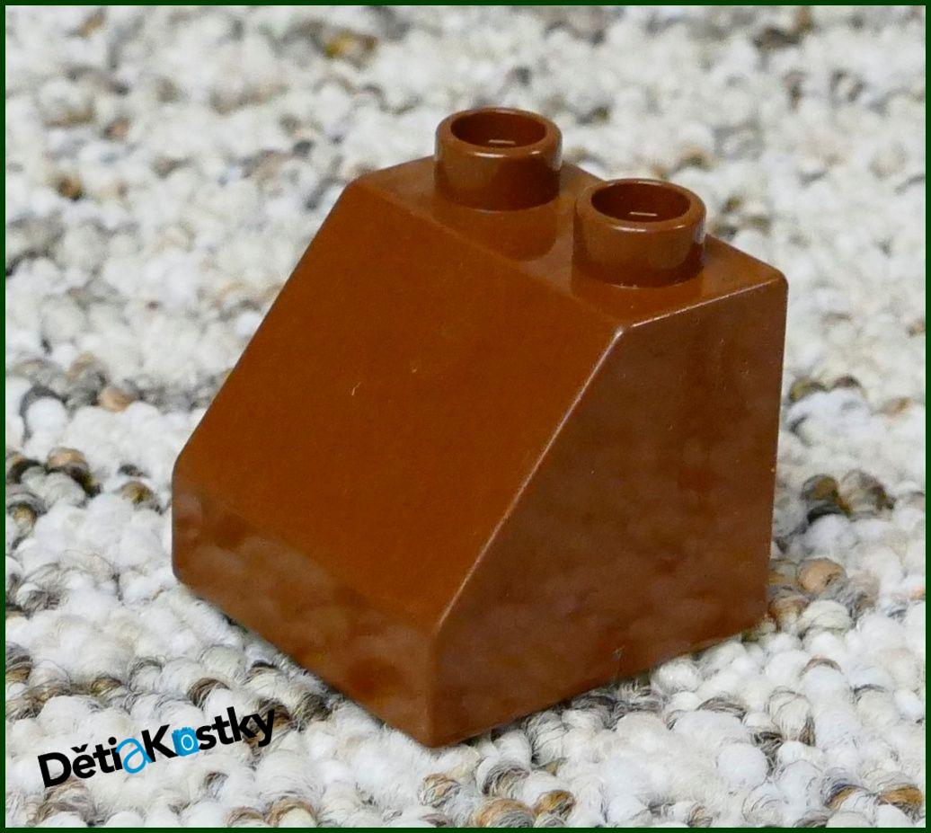 Lego® Duplo® Kostka 2x2 Zkosená Tmavě Hnědá