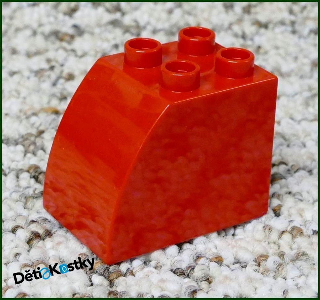 Lego® Duplo® Kostka 3x2 Zkosená Zakulacená Vysoká Červená