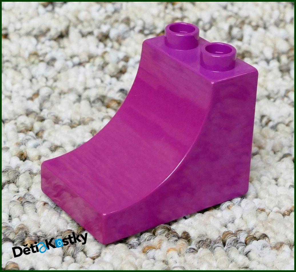 Lego® Duplo® Kostka 3x2 Stříška Zakulacená Světle Fialová