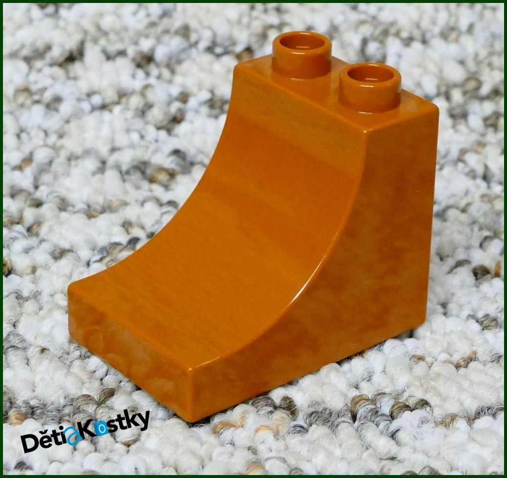 Lego® Duplo® Kostka 3x2 Stříška Zakulacená Hnědá