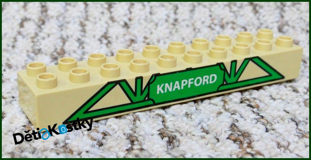 Lego® Duplo® Kostka 2x10 Béžová - Nápis Knapford