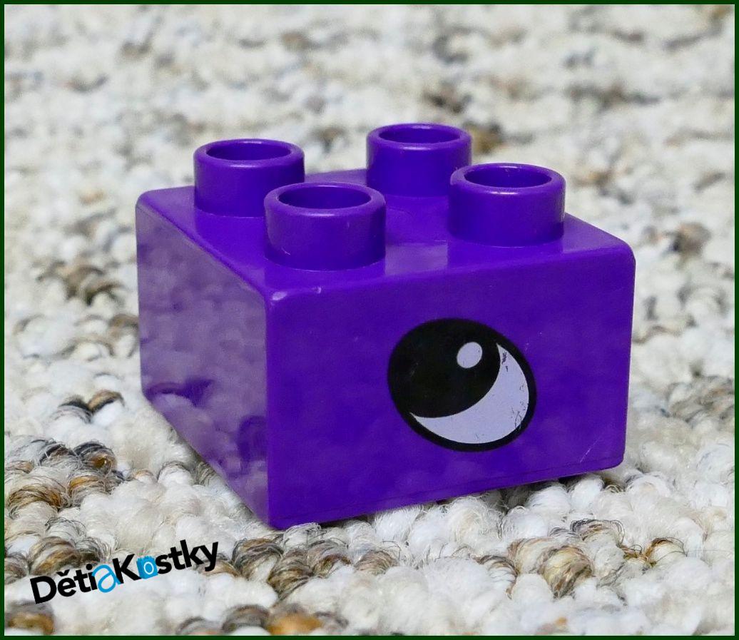 Lego® Duplo® Kostka Fialová 2x2 Oko Šikmé