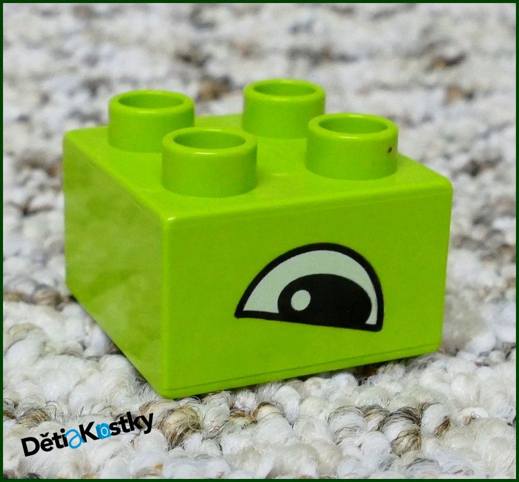 Lego® Duplo® Kostka Limetka 2x2 Oko Půlkulaté