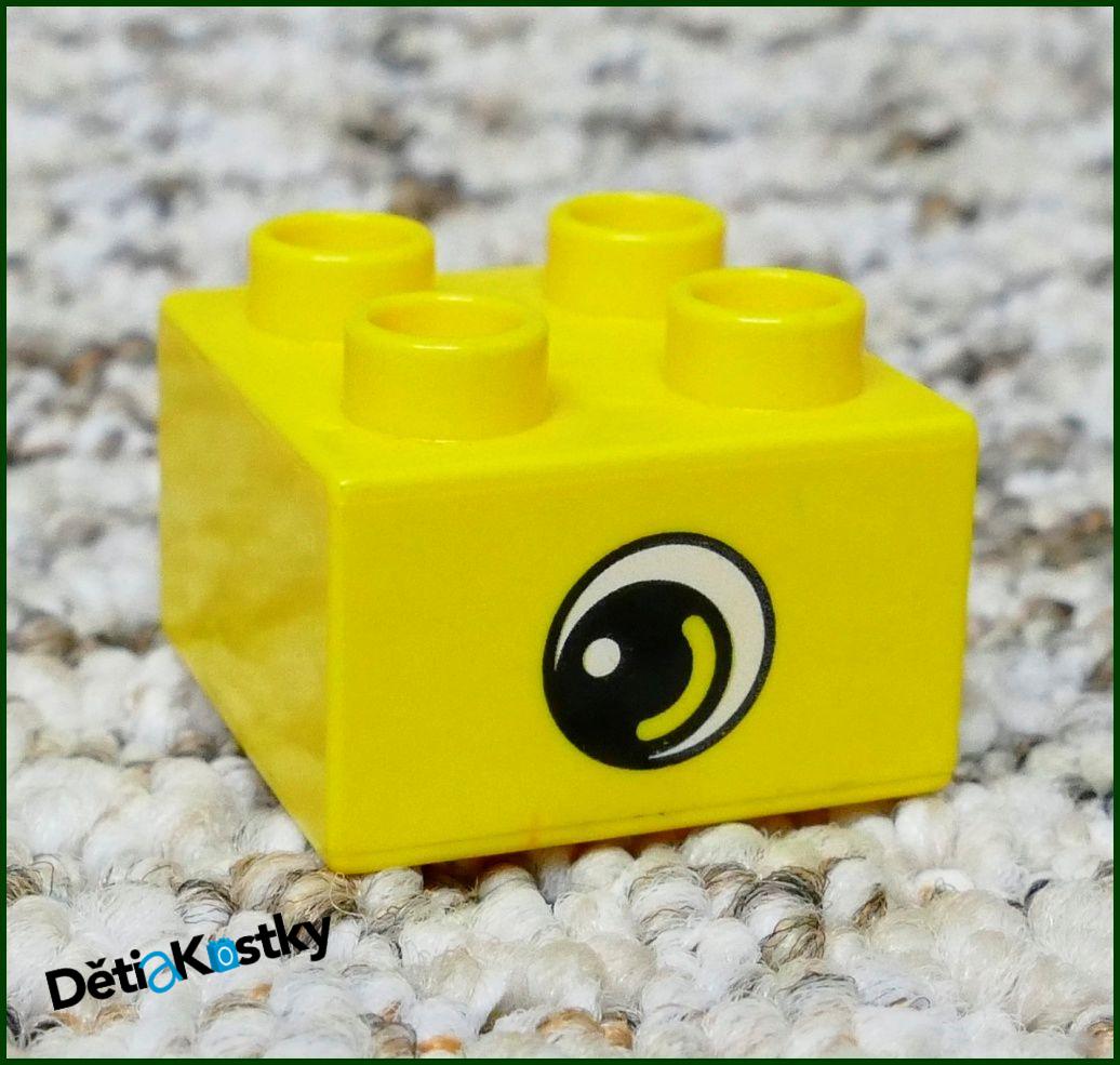 Lego® Duplo® Kostka Žlutá 2x2 Oko Nový Typ