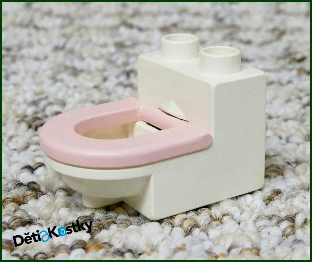 Lego® Duplo® Záchod Bílý (Světle Růžové Prkénko)
