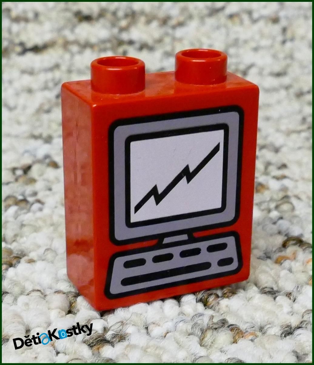 Lego® Duplo® Kostka 1x2x2 Červená - Počítač