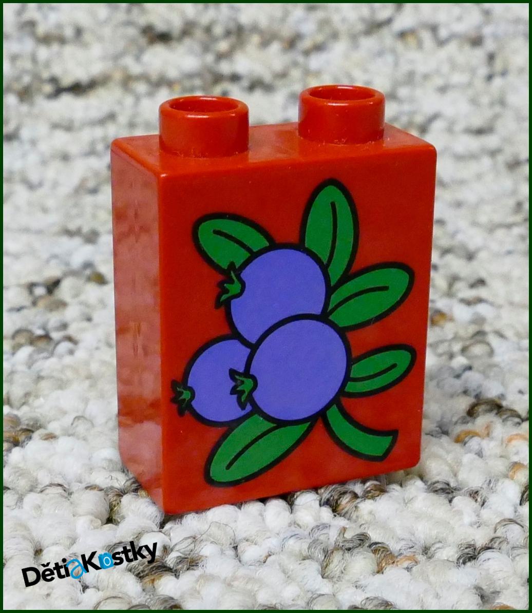 Lego® Duplo® Kostka 1x2x2 Červená - Bobule