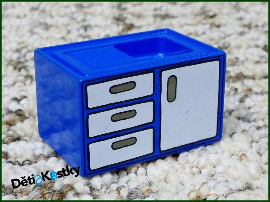 Lego® Duplo® Kuchyňská Linka s Dřezem a Šuplíky Modrá
