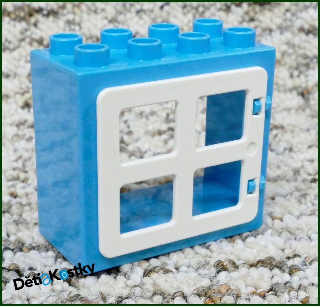 Lego® Duplo® Kostka s Oknem Tyrkysová - Bílé Okno
