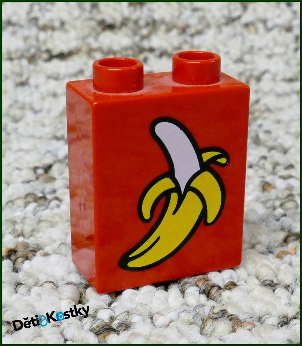 Lego® Duplo® Kostka 1x2x2 Červená - Banán