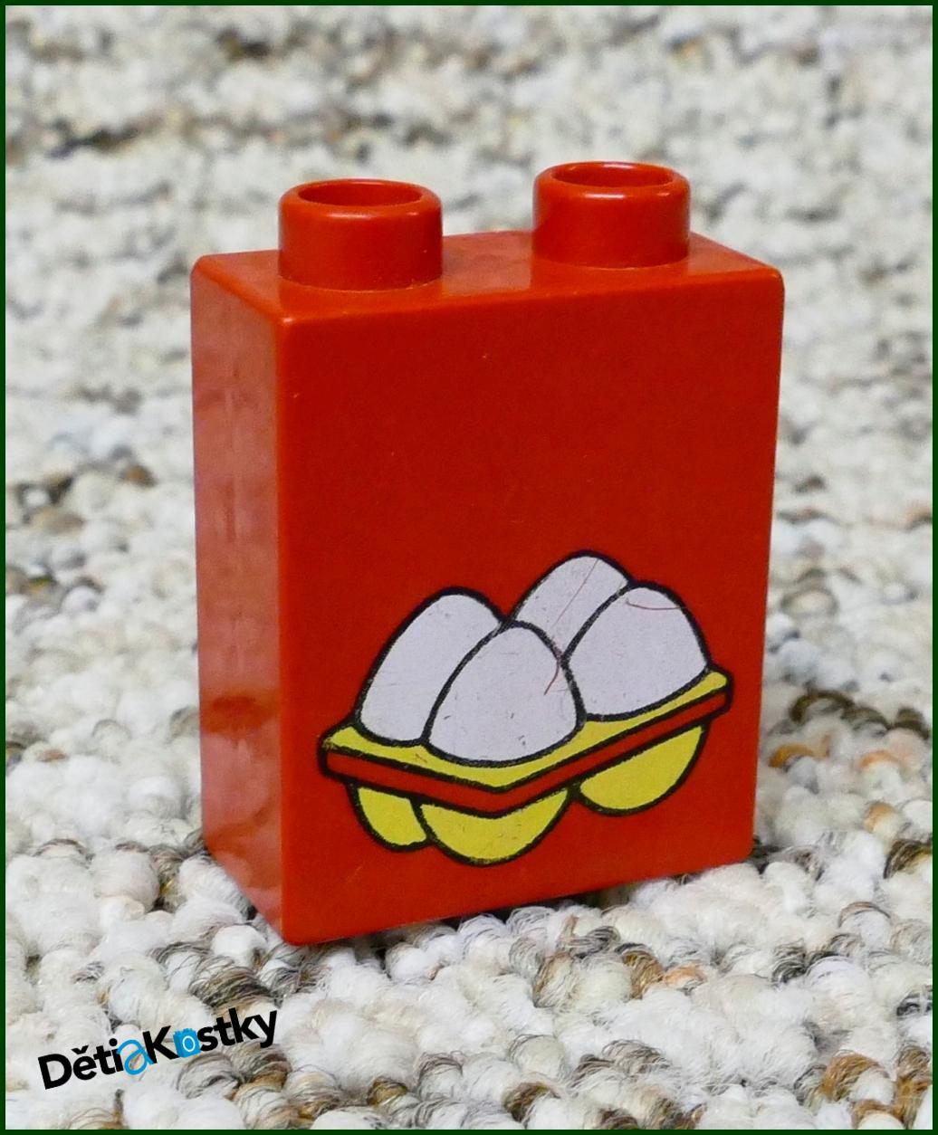 Lego® Duplo® Kostka 1x2x2 Červená - Vajíčka