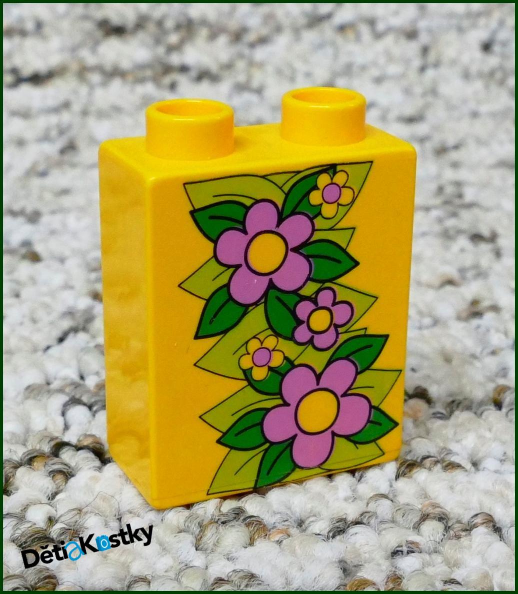 Lego® Duplo® Kostka 1x2x2 Oranžová - Květiny