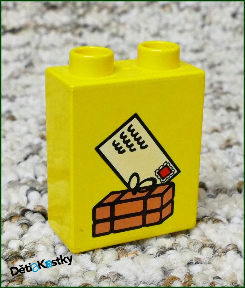 Lego® Duplo® Kostka 1x2x2 Žlutá - Balíček a Dopis