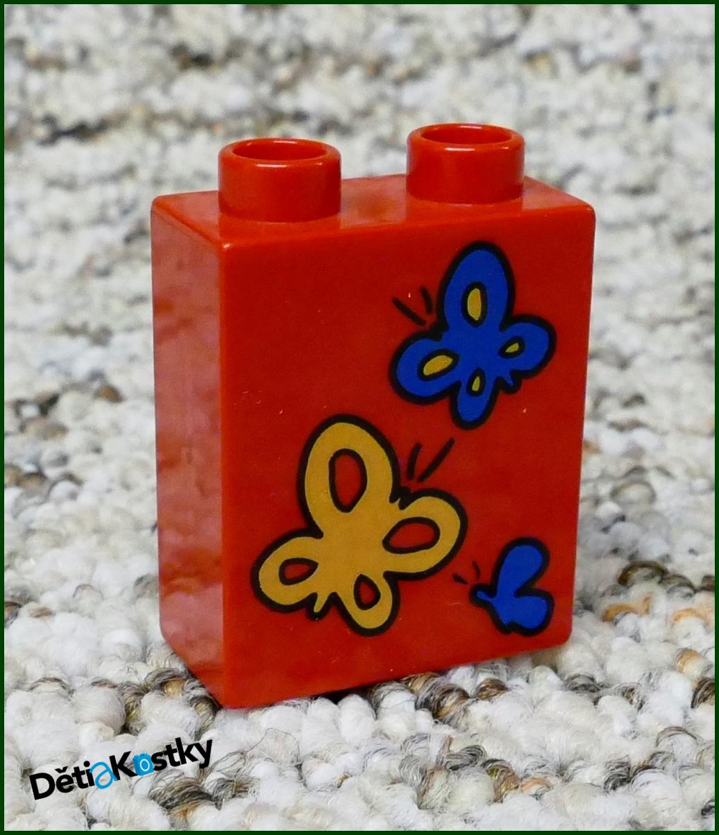 Lego® Duplo® Kostka 1x2x2 Červená - Motýlci