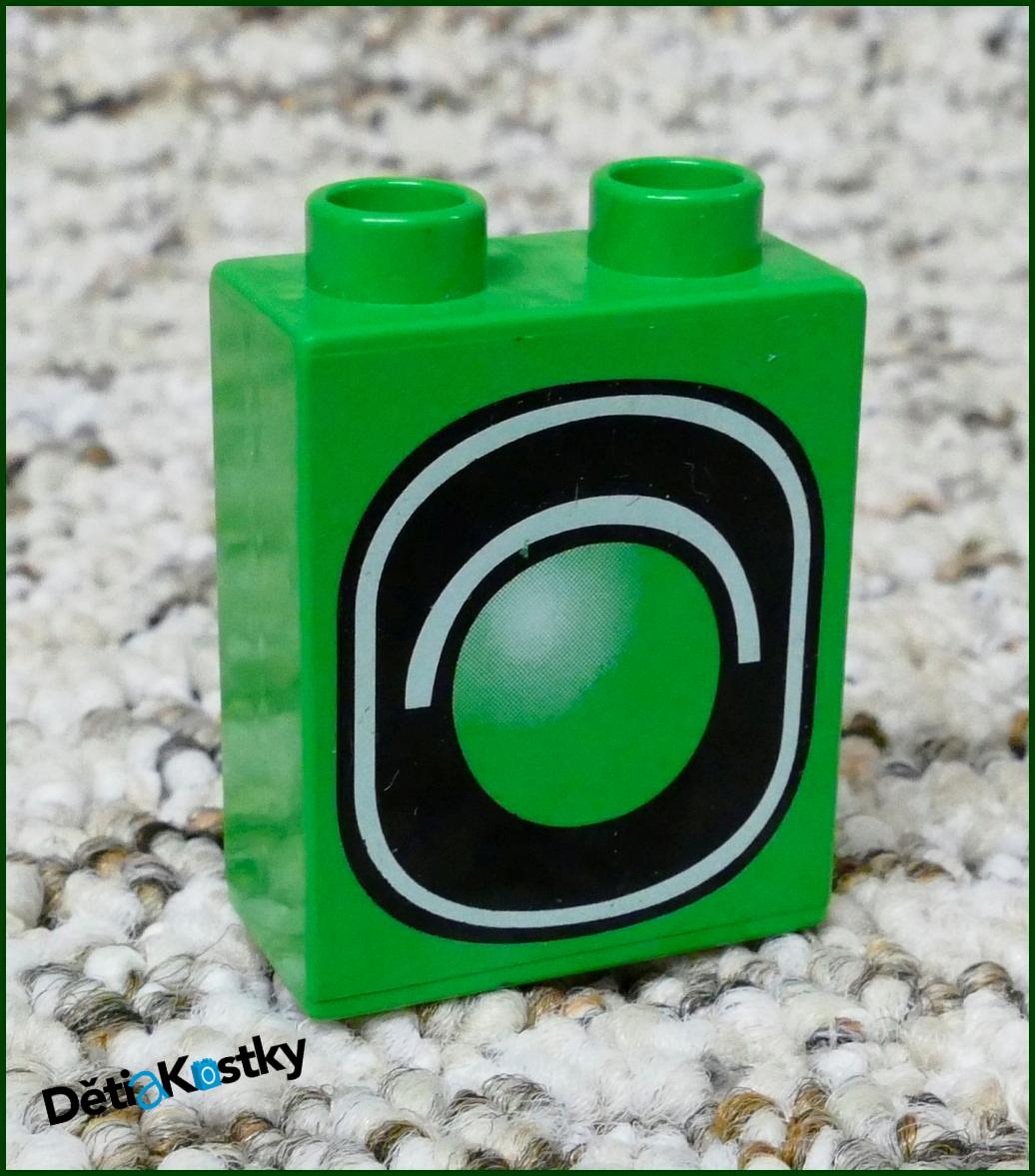 Lego® Duplo® Kostka 1x2x2 Sv. Zelená - Semafor (1)