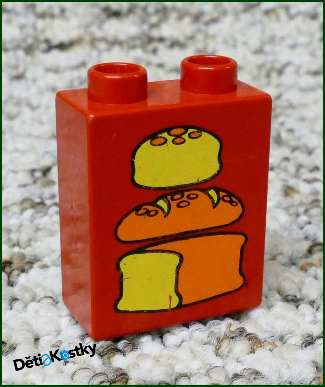 Lego® Duplo® Kostka 1x2x2 Červená - Pečivo
