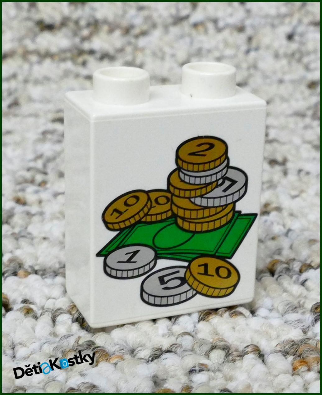 Lego® Duplo® Kostka 1x2x2 Bílá - Peníze