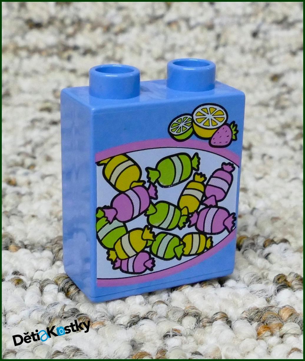 Lego® Duplo® Kostka 1x2x2 Sv. Modrá - Bonbony