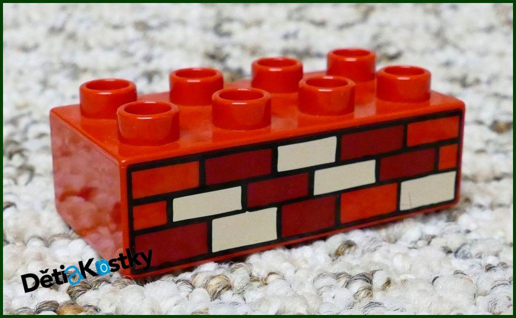 Lego® Duplo® Kostka Červená 2x4 Zeď