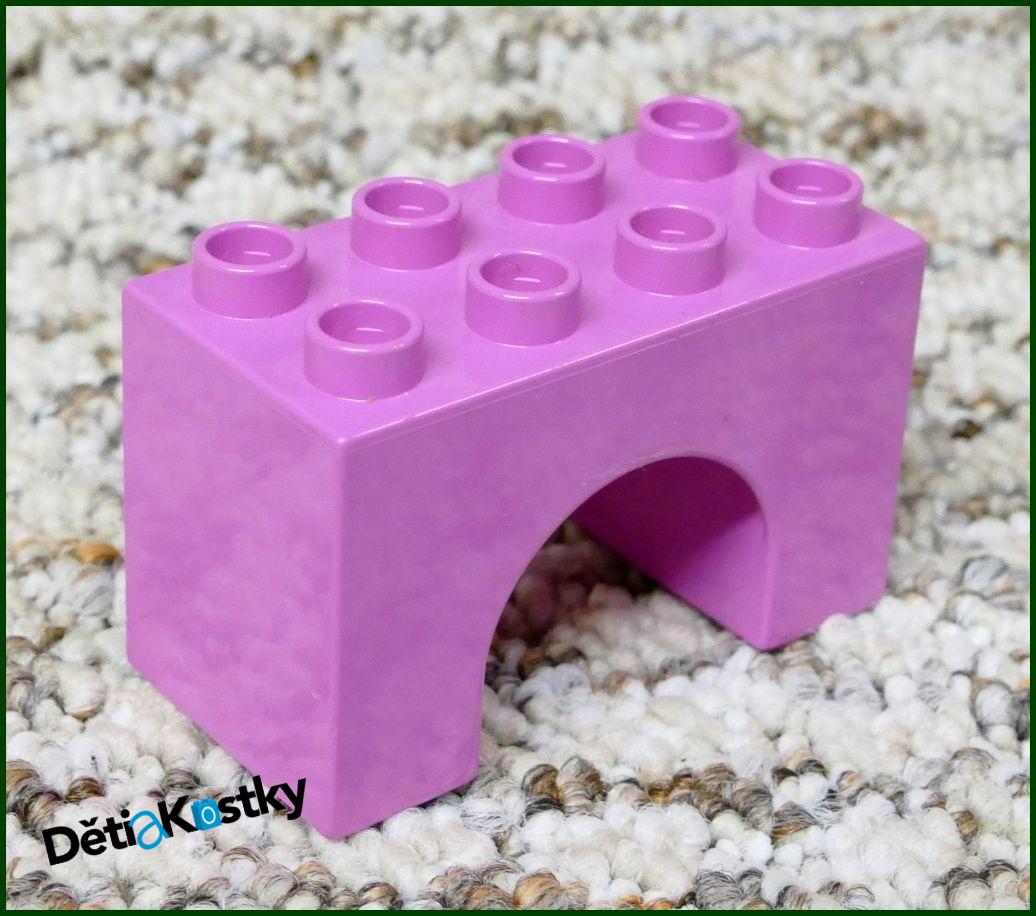Lego® Duplo® Kostka Podstavec Mostu 2x4 Růžový (Podloubí)