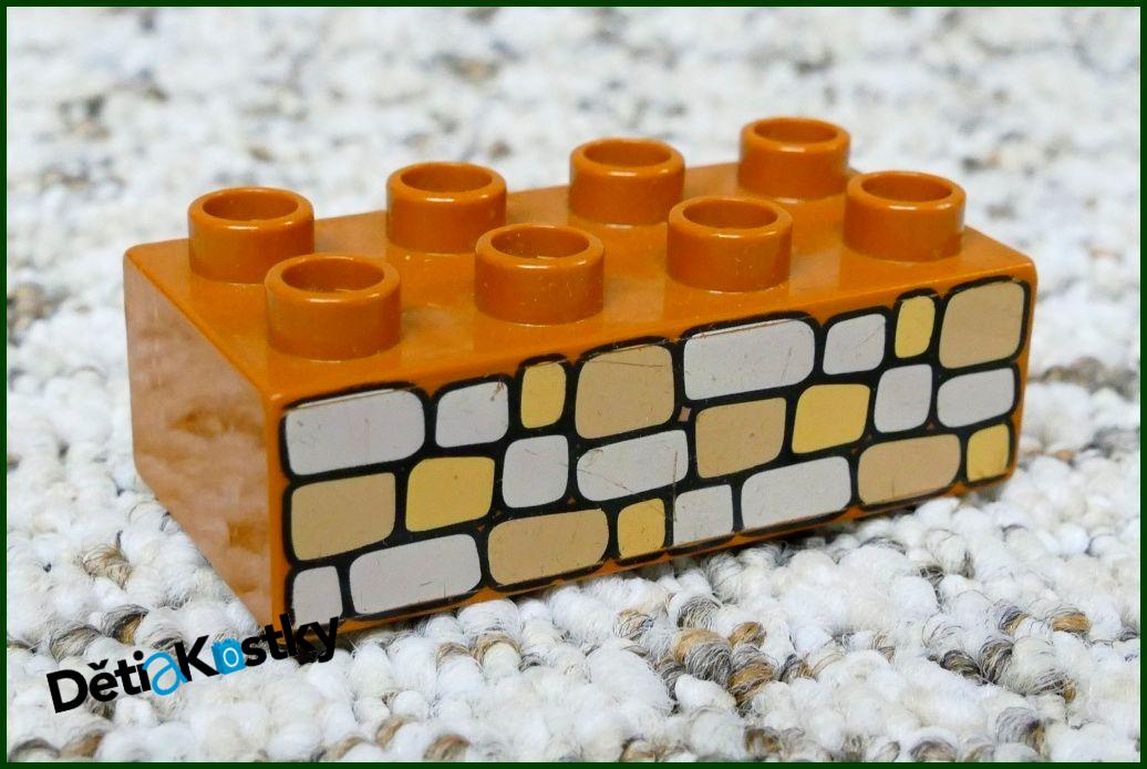 Lego® Duplo® Kostka Hnědá 2x4 Zeď