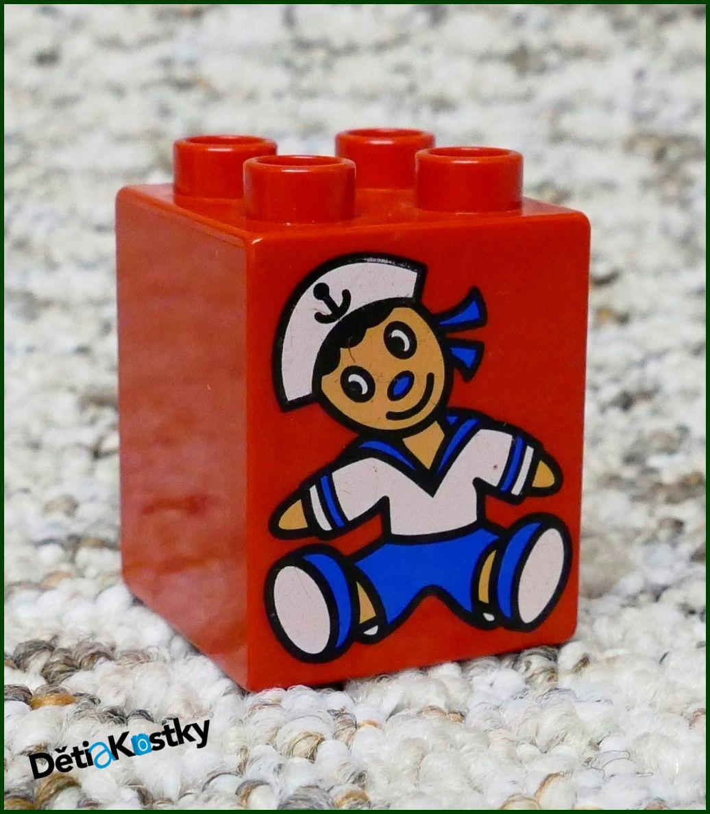 Lego® Duplo® Kostka 2x2x2 Červená - Námořník