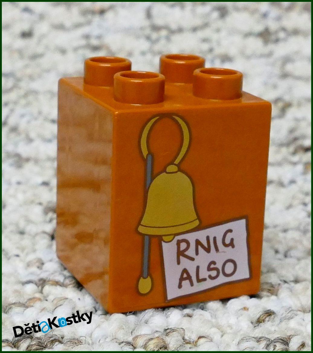 Lego® Duplo® Kostka 2x2x2 Hnědá - Zvonek