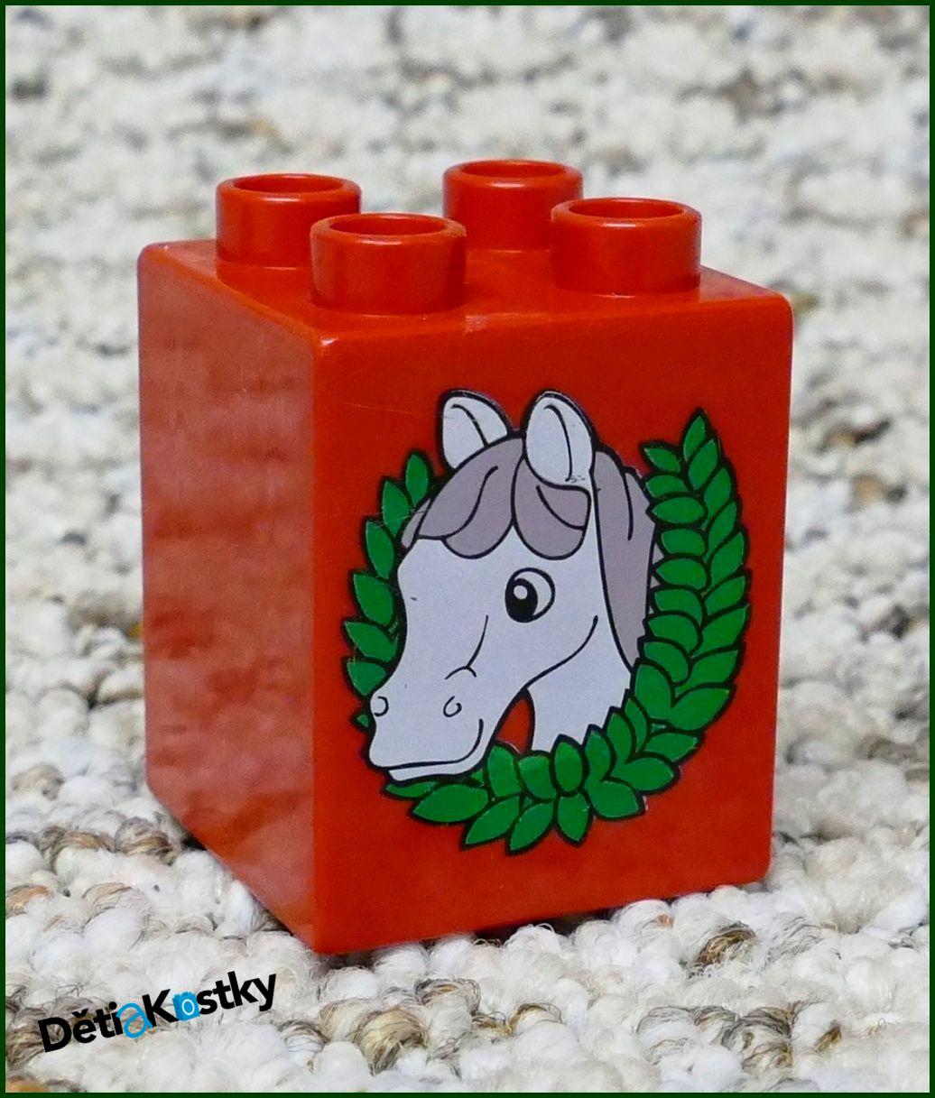 Lego® Duplo® Kostka 2x2x2 Červená - Kůň