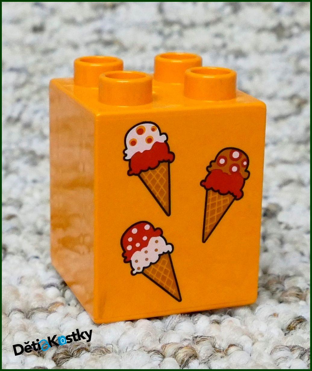 Lego® Duplo® Kostka 2x2x2 Oranžová - Zmrzliny