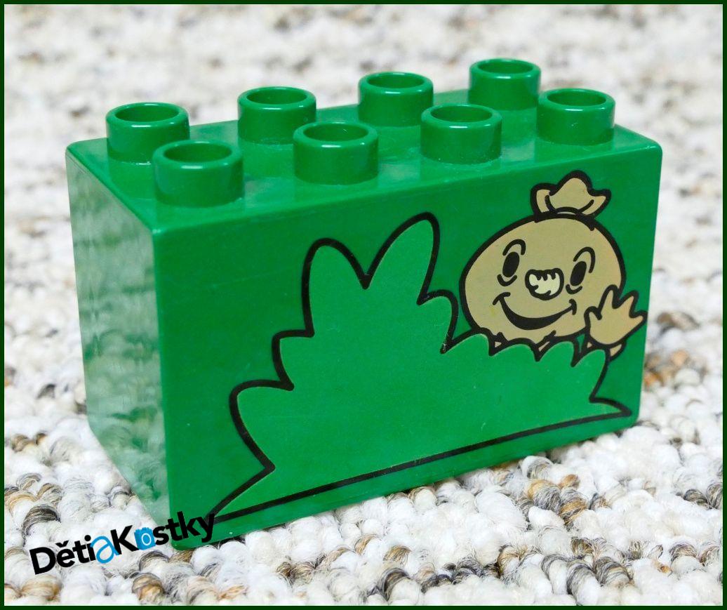 Lego® Duplo® Kostka 2x4x2 Zelená - Strašák (Hugo) v Keři