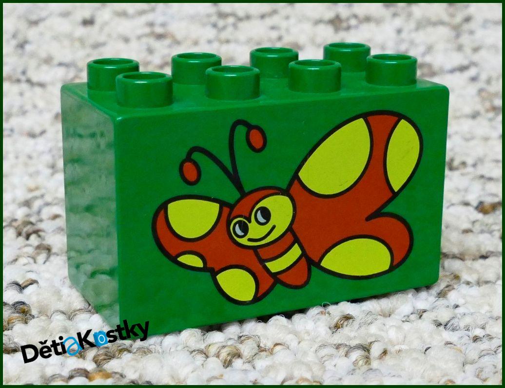 Lego® Duplo® Kostka 2x4x2 Zelená - Motýl