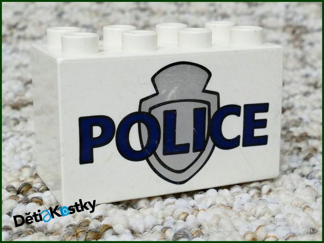 Lego® Duplo® Kostka 2x4x2 Bílá - Policie