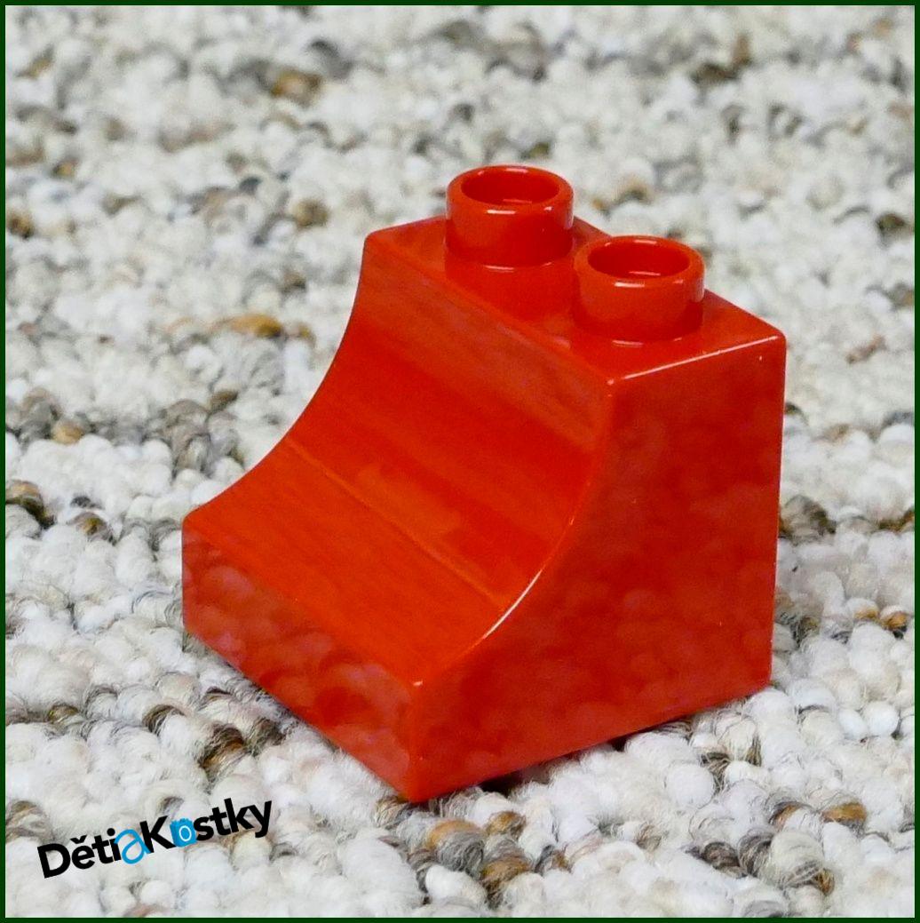Lego® Duplo® Kostka 2x2 Zkosená Zakulacená (VN) Červená