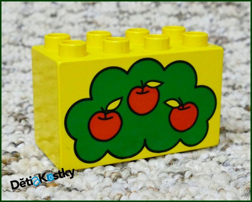 Lego® Duplo® Kostka 2x4x2 Žlutá - Strom s Jablíčky