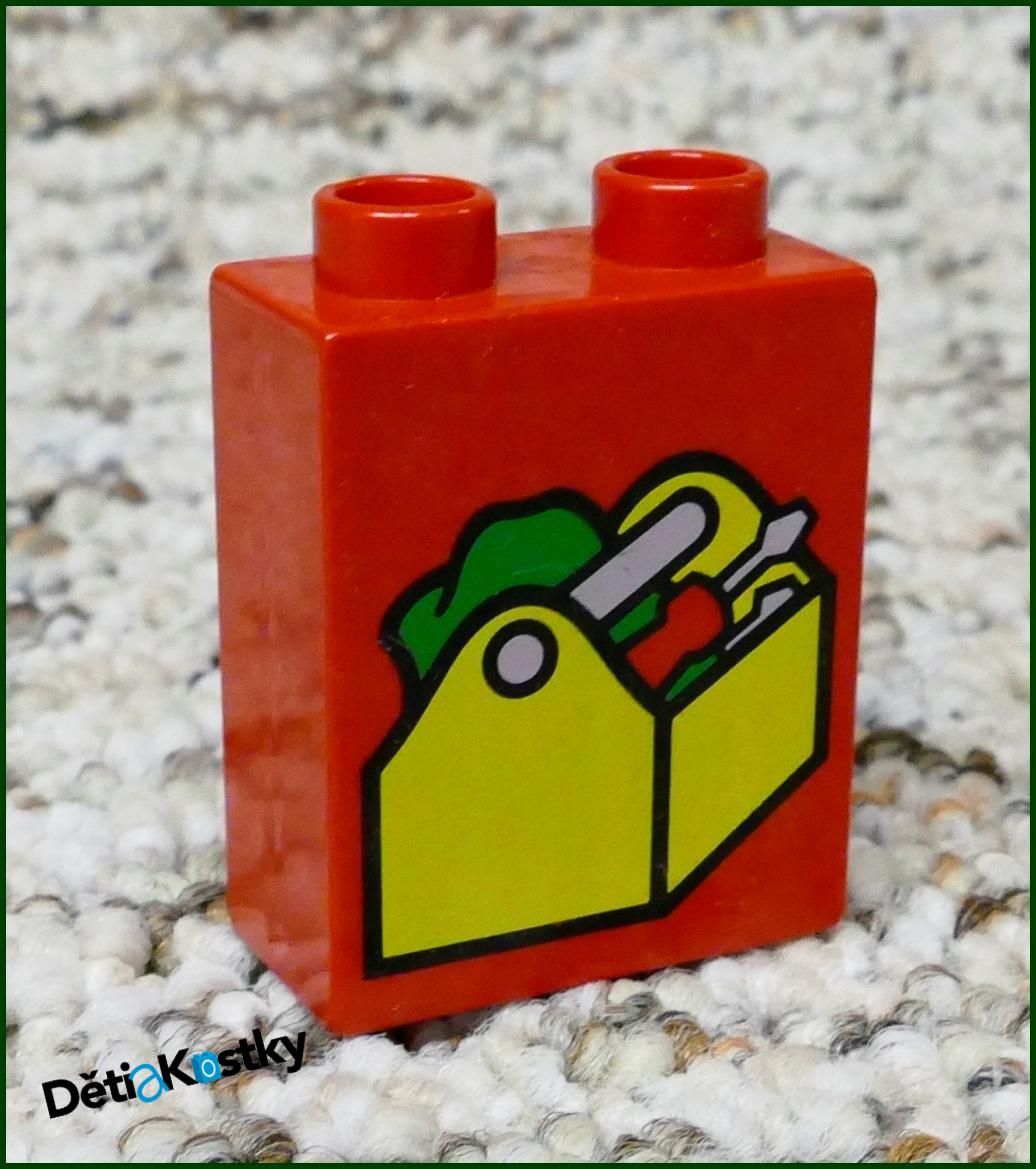 Lego® Duplo® Kostka 1x2x2 Červená - Bedna Nářadí