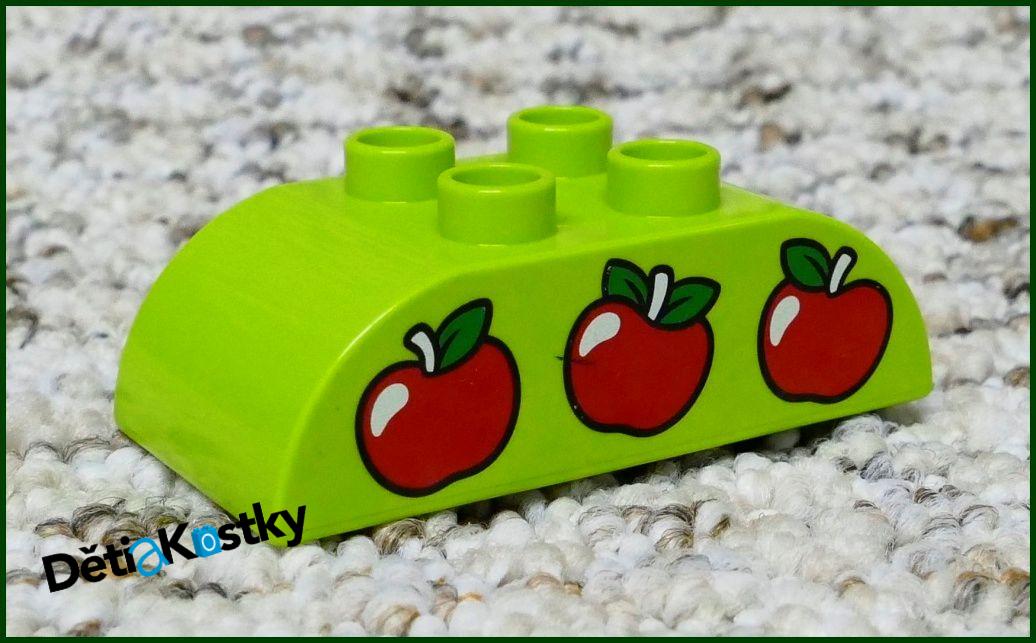 Lego® Duplo® Kostka 2x4 Zaoblená Limetka - Jablíčka