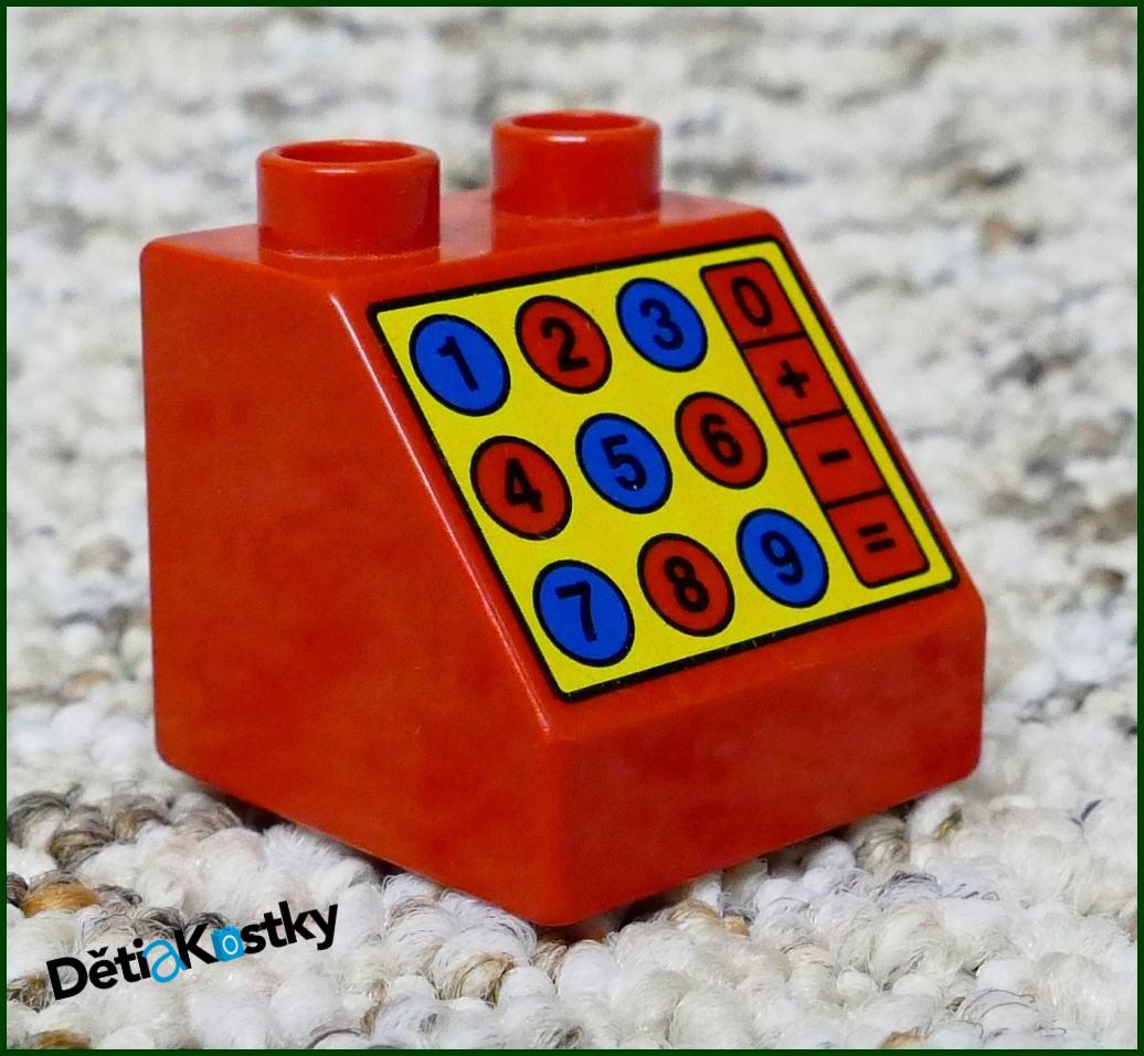 Lego® Duplo® Kostka 2x2 Červená Zkosená - Pokladna