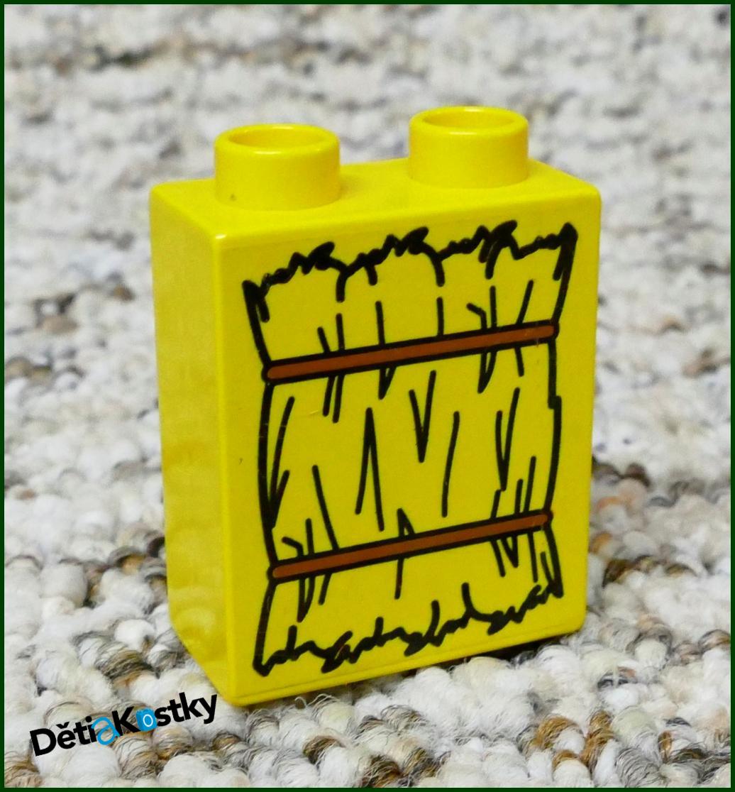 Lego® Duplo® Kostka 1x2x2 Žlutá - Snop Slámy