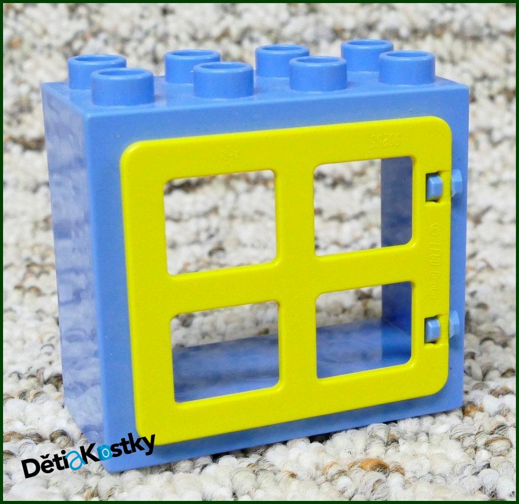 Lego® Duplo® Kostka s Oknem Světle Modrá - Žlutá Okenice