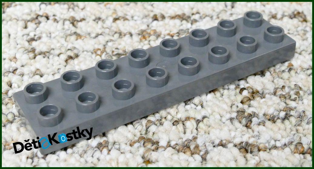 Lego® Duplo® Podložka/Destička 2x8 Tmavě Šedá