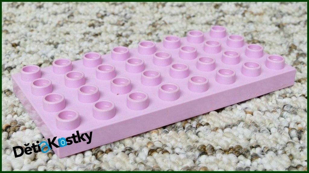 Lego® Duplo® Podložka/Destička 4x8 Růžová