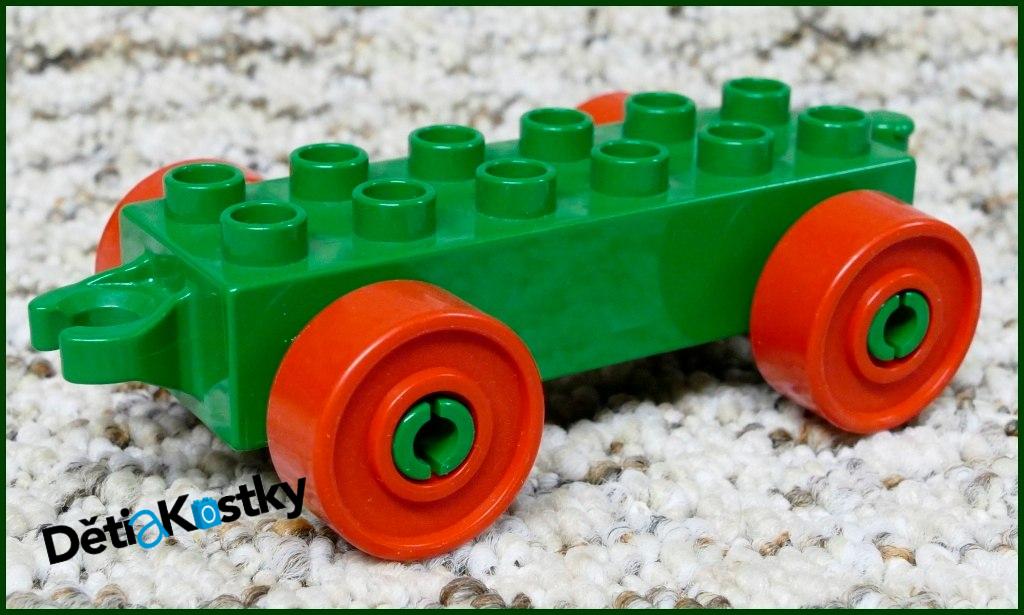 Lego® Duplo® Podvozek pro Auta Zelený (Červená Kola)
