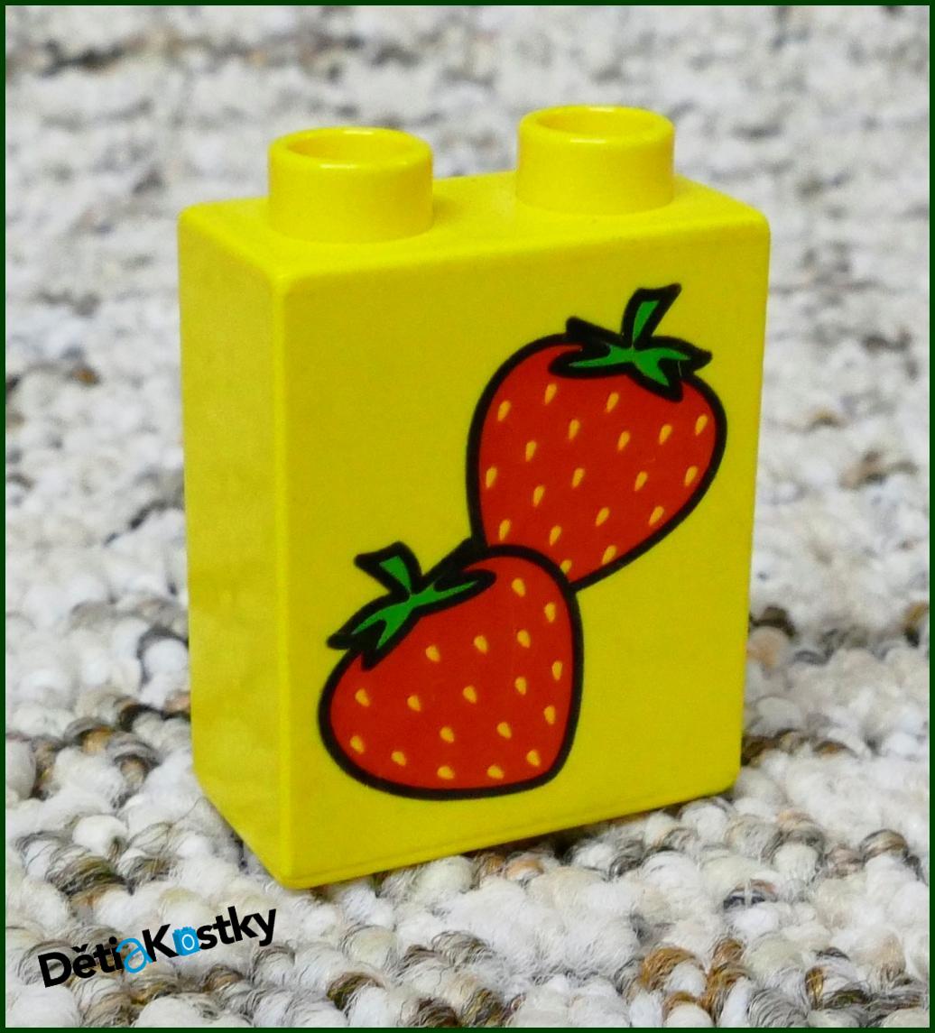 Lego® Duplo® Kostka 1x2x2 Žlutá - Dvě Jahody