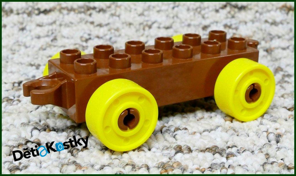 Lego® Duplo® Podvozek pro Auta Hnědý (Žlutá Kola)